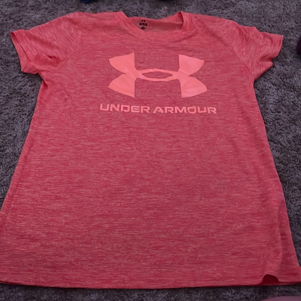 under armor, large, orange.